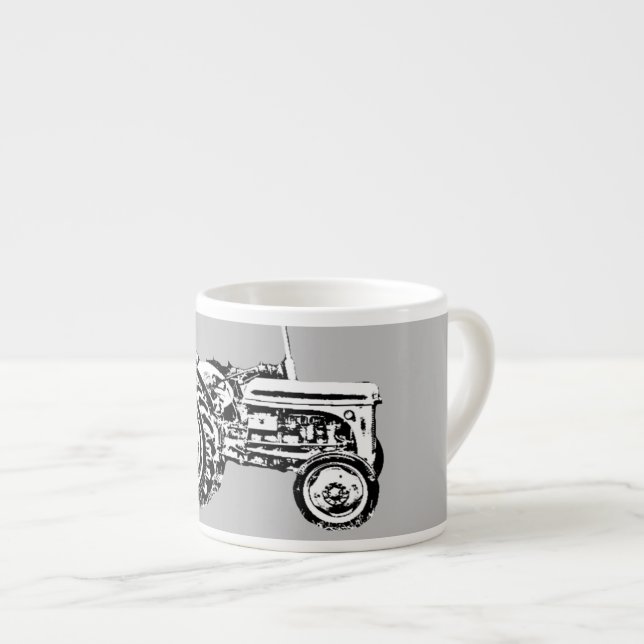 Vintage Grey massey fergison tractor Espresso Cup (Front Right)