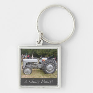 Vintage Grey massey fergison tractor Key Ring