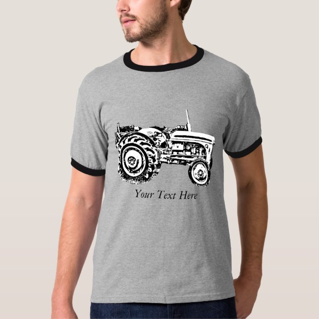 Vintage Grey massey fergison tractor T-Shirt (Front)