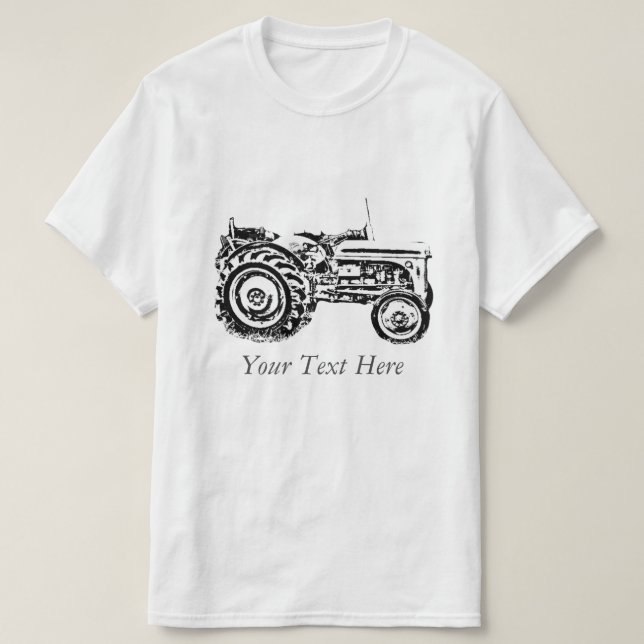 Vintage Grey massey fergison tractor T-Shirt (Design Front)
