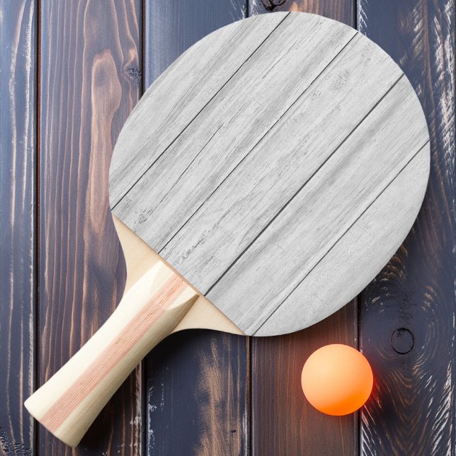 Vintage Grey Wood Boards Ping Pong Paddle (Creator Uploaded)