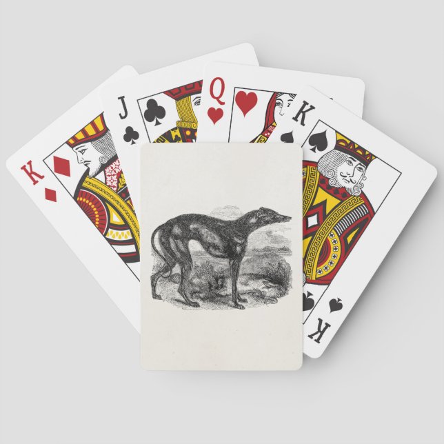 Vintage Greyhound Dog 1800s - Greyhounds Dogs Playing Cards (Back)