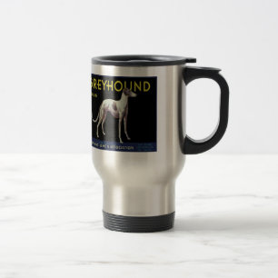 Vintage Greyhound Dog Lemon Label Circa 1920 Travel Mug