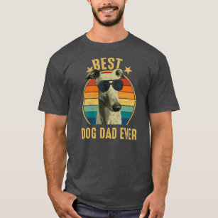 Vintage Greyhound Glasses Best Dog Dad Ever T-Shirt