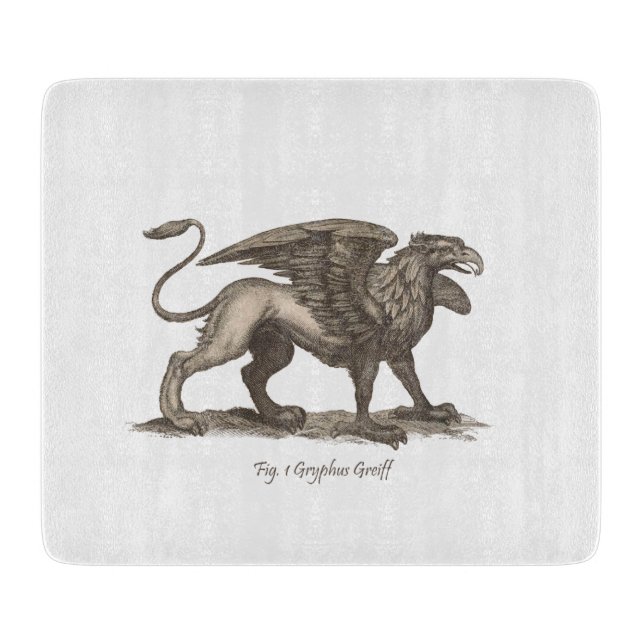 Vintage griffin (gryphus greiff) illustration. cutting board (Front)