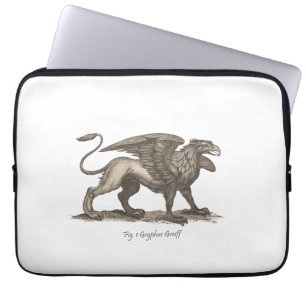Vintage griffin (gryphus greiff) illustration. laptop sleeve