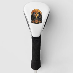 Vintage Grim Reapers Halloween Pumpkin Vector Desi Golf Head Cover