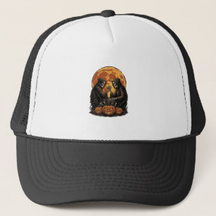 Vintage Grim Reapers Halloween Pumpkin Vector Desi Trucker Hat