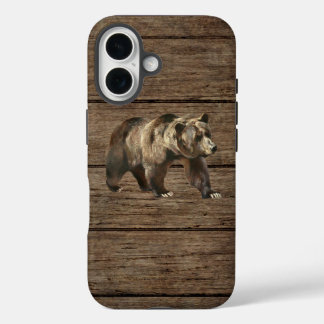 Vintage Grizzly Bear iPhone 16 Case