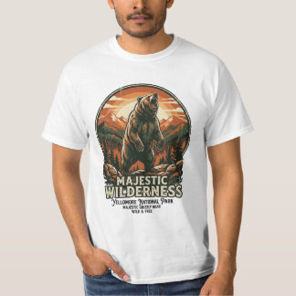 Vintage Grizzly Bear Mountain Graphic Tee | Elkama