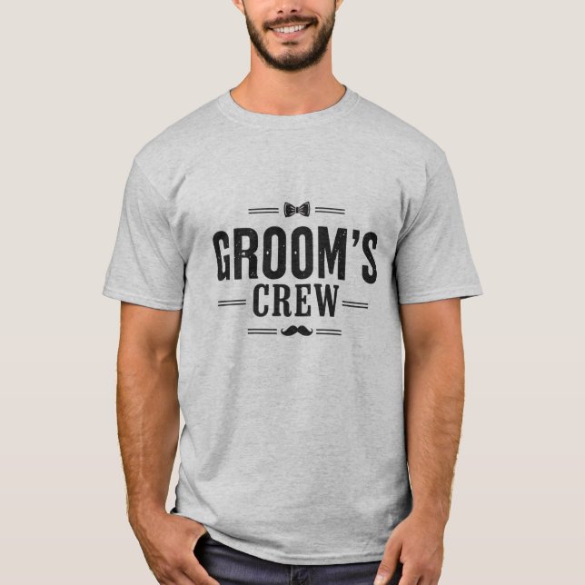 Vintage Groom’s Crew T-Shirt (Front)