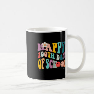 Vintage Groovy 100 Days Of School For Teacher Stud Coffee Mug