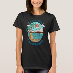 Vintage Groovy Coastal Cali Beach Summer Vacation T-Shirt