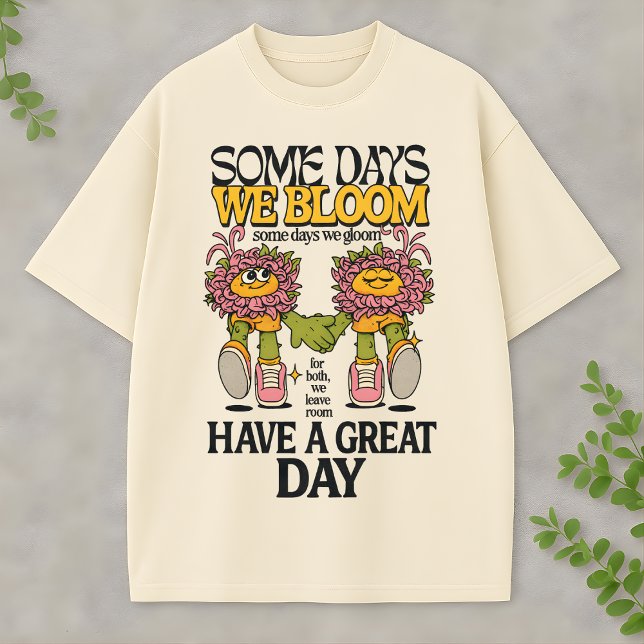 Vintage Groovy Flower Friends Graphic Inspirationa T-Shirt (Creator Uploaded)
