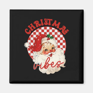 Vintage Groovy Santa Claus Christmas Vibes  Kids G Magnet