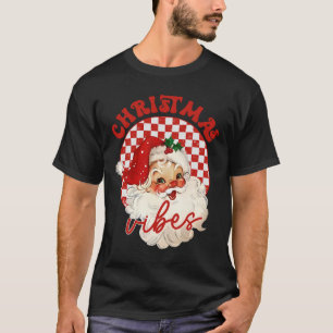 Vintage Groovy Santa Claus Christmas Vibes  Kids G T-Shirt