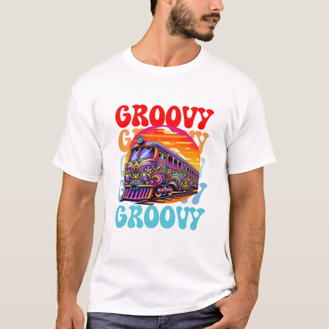 vintage groovy train T-Shirt (Front)