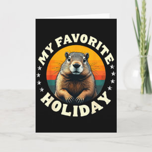 Vintage Groundhog Meteorology Groundhog Day 2025  Card