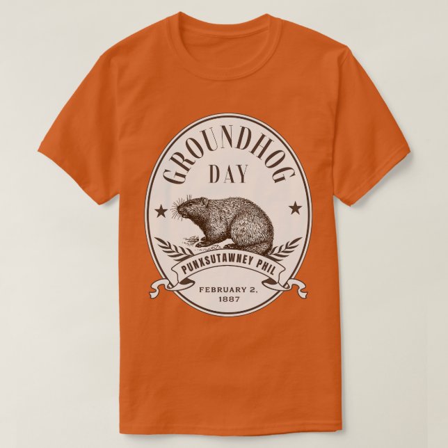 Vintage Groundhog T-Shirt (Design Front)