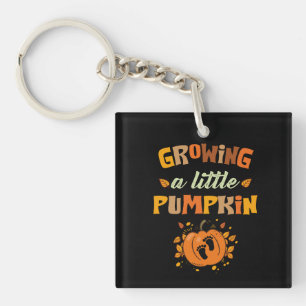 Vintage Growing A Little Pumpkin Thanksgiving Preg Key Ring