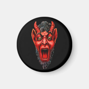 Vintage Growling Krampus Magnet