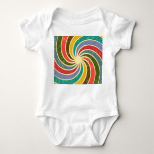 Vintage Grunge Abstract Cleanable Background. Baby Bodysuit