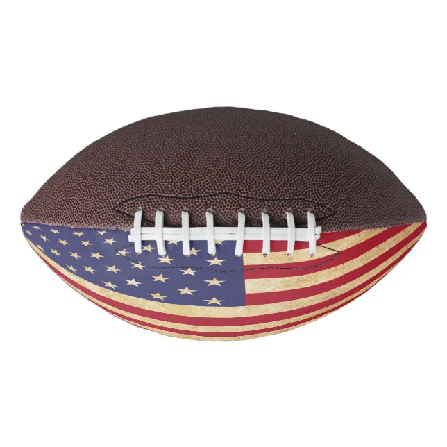 Vintage Grunge American Flag 3D Shape football (Front)