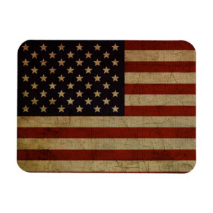 Vintage Grunge American Flag Magnet