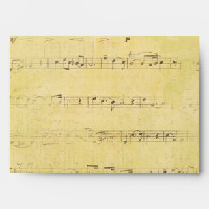 Vintage Grunge Antique Musical Notes Custom Envelo Envelopes