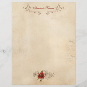 Vintage Grunge Artisan Parchment Custom Letterhead