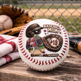 Vintage Grunge Baseball Mum Photo Gift