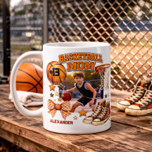 Vintage Grunge Basketball Mum Photo Gift