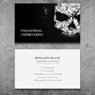 Vintage Grunge Black Gothic Skull Business Card