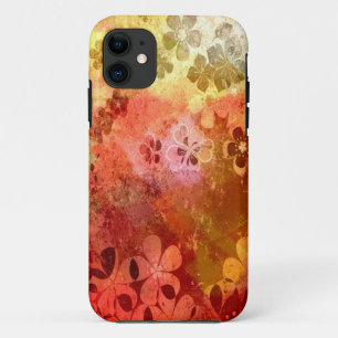 Vintage grunge colourful floral pattern 2 Case-Mate iPhone case