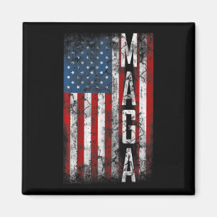 Vintage Grunge MAGA American Flag Lover Fun Gift  Magnet