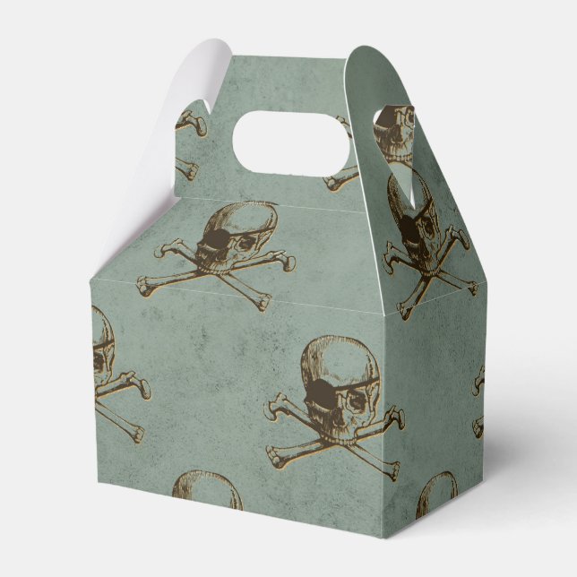 Vintage Grunge Pirates Favour Box (Front Side)