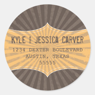 Vintage Grunge Return Address Label Template