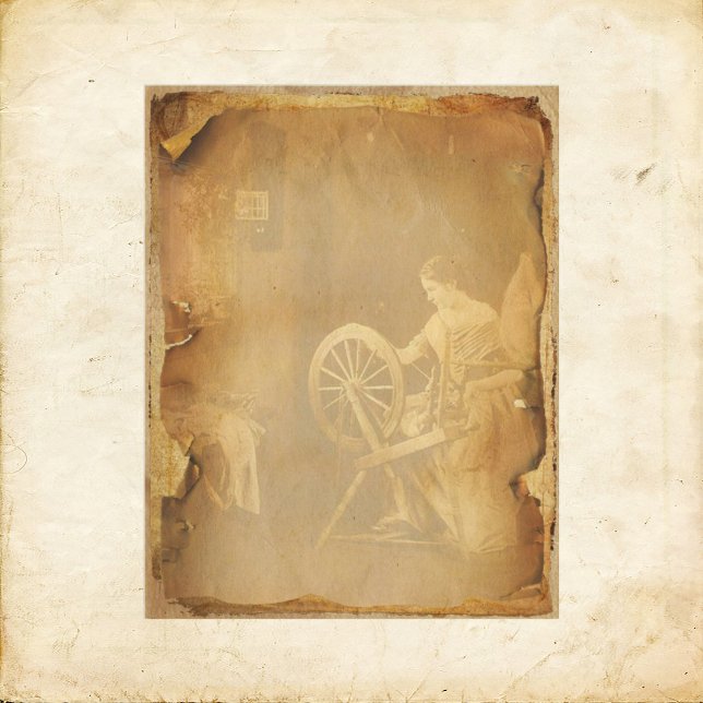 Vintage Grunge Spinning Wheel Scrapbook Paper (Creator Uploaded)