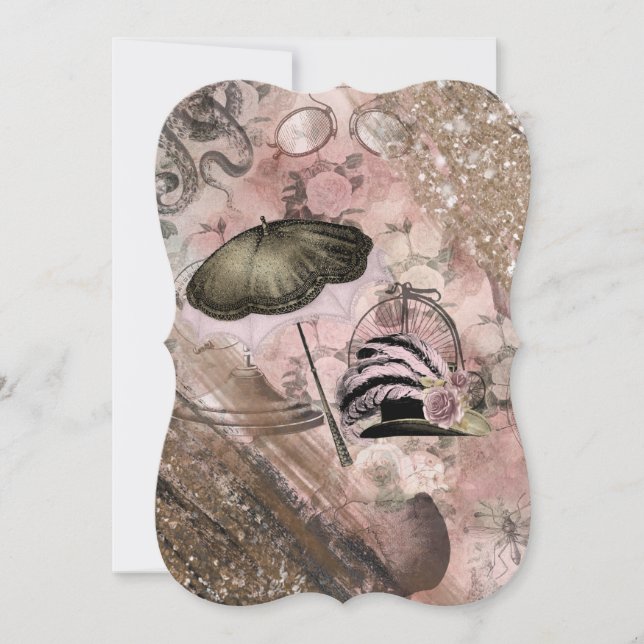 Vintage Grunge Steampunk Glam Victorian Hat (Front)