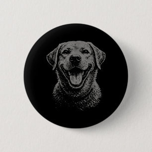 Vintage Grunge Style Labrador Retro Dog Lover Pet 6 Cm Round Badge