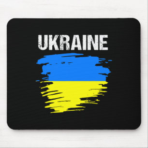 Vintage Grunge Style Ukrainian Ukraine Flag Mouse Pad