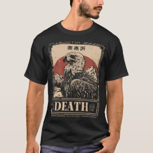 Vintage Grunge Vulture Death Symbol Portrait T-Shirt