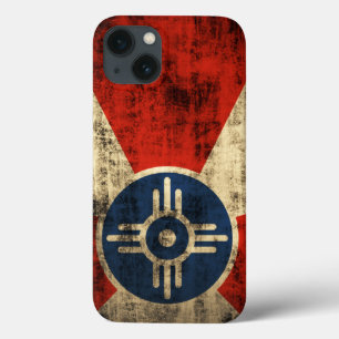 Vintage Grunge Wichita Kansas Flag iPhone 13 Case
