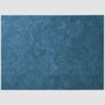 Vintage Grungy Deep Blue Floral Damask Tissue Paper<br><div class="desc">Deeply textured grungy style vintage damask pattern featuring flowers and swirling leaves in varying shades of dark cobalt blue.</div>
