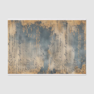 Vintage Grungy Distressed Writing Parchment No. 1 Tissue Paper
