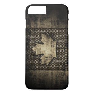 Vintage Grungy Metal Look Canadian Flag iPhone 8 Plus/7 Plus Case