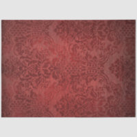 Vintage Grungy Red Floral Damask