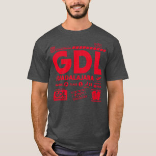 Vintage Guadalajara GDL Airport Code Travel Day Re T-Shirt