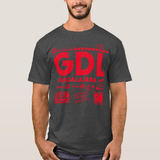 Vintage Guadalajara GDL Airport Code Travel Day Re T-Shirt