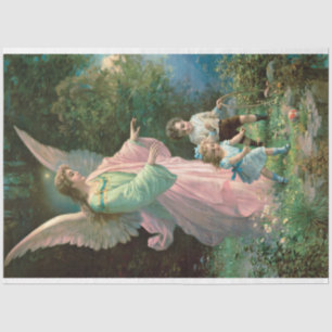 Vintage Guardian Angel Angels Christian Art Tissue Paper